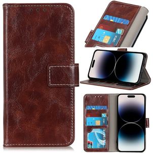 Mobigear Basic Housse iPhone 14 Pro Etui Porte-Monnaie - Marron