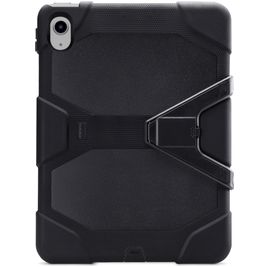 Xccess Survivor Essential Coque iPad Mini 7 (2024) Coque arrière en Plastique rigide,Silicone + Support Amovible - Noir