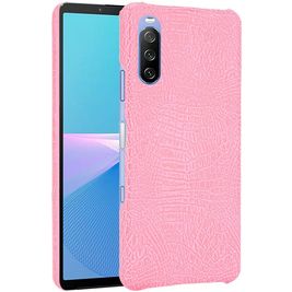 Mobigear Croco Coque Sony Xperia 10 III Coque arrière Rigide - Rose