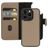 Mobiparts Housse iPhone 15 Pro MagSafe Etui avec Coque Détachable en Cuir Véritable Porte-Monnaie - Taupe