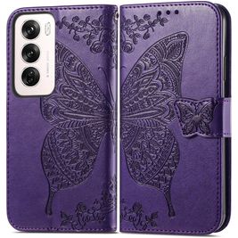 Mobigear Butterfly Housse OPPO Reno 12 Pro Etui Porte-Monnaie - Violet