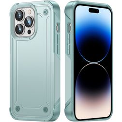 Mobigear Slim Armor Coque iPhone 14 Pro Max Coque arrière Rigide Anti-Chocs - Turquoise