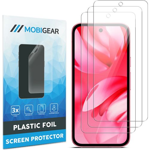 Mobigear Google Pixel 9a Protection d'écran Film - Compatible coque (Lot de 3)