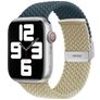 Mobigear Braided Dual Bracelet Nylon Apple Watch Fermeture à pince - 42/41/40/38 mm - Blanc / Bleu