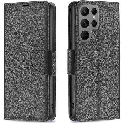 Mobigear Excellent Housse Samsung Galaxy S23 Ultra Etui Porte-Monnaie - Noir