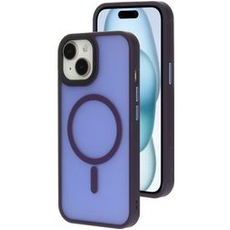 Mobiparts Hardcover Coque iPhone 15 MagSafe Coque arrière Rigide - Satin Purple