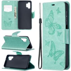 Mobigear Butterfly Housse Samsung Galaxy A32 5G Etui Porte-Monnaie - Turquoise