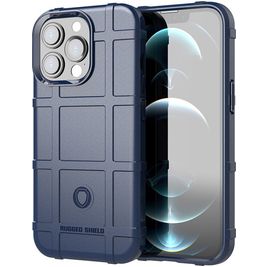 Mobigear Rugged Shield Coque iPhone 13 Pro Max Coque arrière en TPU Souple Anti-Chocs - Bleu
