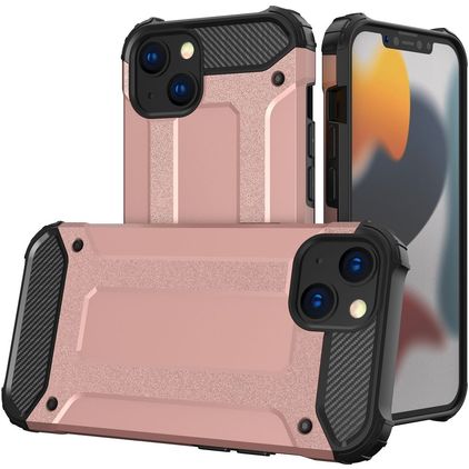 Mobigear Outdoor Coque iPhone 16 Pro Coque arrière Rigide Anti-Chocs - Rose doré