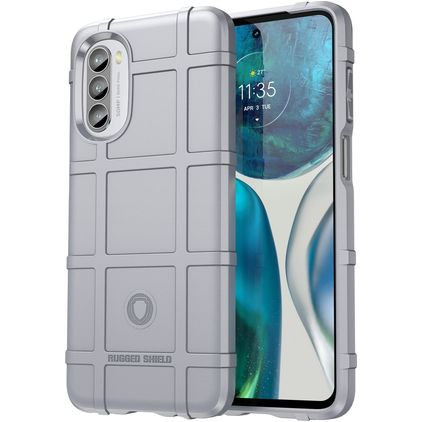 Mobigear Rugged Shield Coque Motorola Moto G82 Coque arrière en TPU Souple Anti-Chocs - Gris
