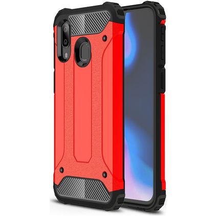 Mobigear Outdoor Samsung Galaxy A40 Plastique rigide Coque arrière Antichoc - Rouge