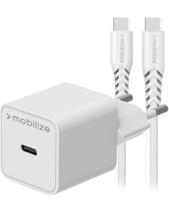 Mobilize - Simple USB-C Chargeur USB-C 1.2 mètres Power Delivery 30W - Blanc