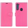 Mobigear Classic Housse Motorola One Fusion Plus Etui Porte-Monnaie - Magenta