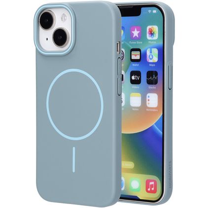 Mobiparts Slim Line iPhone 15 MagSafe Plastique rigide Coque arrière - Sage Green