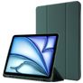 Mobigear Tri-Fold Gel Coque iPad Air 11 Pouces (2024) Etui en TPU,Similicuir + Porte-crayon - Vert