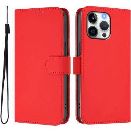 Mobigear Urban Wallet Housse iPhone 16 Pro Max Etui Porte-Monnaie - Rouge