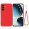 Mobigear Rubber Touch Coque Samsung Galaxy A56 Coque arrière en Silicone - Rouge