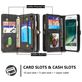 Caseme 008 Housse iPhone SE (2020) Etui avec Coque Détachable Porte-Monnaie - Noir