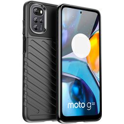 Mobigear Groove Coque Motorola Moto E32s Coque arrière en TPU Souple - Noir