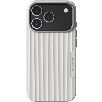 Nudient Bold Coque iPhone 17 Pro MagSafe Coque arrière Rigide - Chalk White
