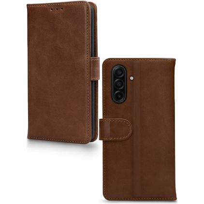 Mobilize Wallet Housse Samsung Galaxy A26 Etui en Cuir Véritable Porte-Monnaie - Marron