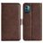 Mobigear Slim Magnet Housse Nokia G11 Etui Porte-Monnaie - Marron