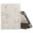 Mobigear Tri-Fold Marble Coque iPad 6 (2018) Etui + Porte-crayon - Blanc