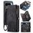 CaseMe 008 Google Pixel 9 Pro XL Coque Étui 2en1 avec coque amovible Portefeuille - Noir