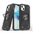 Mobigear Armor Ring Coque iPhone 13 Pro Max Coque arrière Rigide Anti-Chocs avec Anneau-Support - Noir