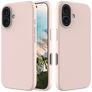 Mobigear Rubber Touch Coque iPhone 16 Coque arrière en Silicone - Rose