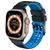 Mobigear Aero Armor Bracelet Silicone Apple Watch Fermeture boucle ardillon - 49/46/45/44 mm - Noir / Bleu