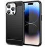 Mobigear Brushed Slim Coque iPhone 15 Pro Max Coque arrière en TPU Souple - Noir