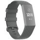 Mobigear Cross Bracelet Silicone Fitbit Charge 3 Fermeture boucle ardillon - Gris