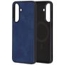 Mobiparts Classic Coque Samsung Galaxy A37 MagSafe Coque arrière en TPU,Similicuir - Sapphire Blue