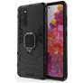 Mobigear Armor Ring Coque Samsung Galaxy S20 FE Coque arrière Rigide Anti-Chocs avec Anneau-Support - Noir