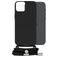 Mobilize Lanyard Gelly iPhone 15 Plus Coque avec cordon en TPU Souple - Noir