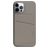 Nudient Magnet Thin Porte-cartes Cuir - 3 cartes - Compatible MagSafe - Clay Beige