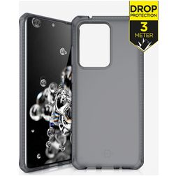 ITSkins SpectrumFrost Coque Samsung Galaxy S20 Plus Coque arrière Rigide Anti-Chocs - Noir