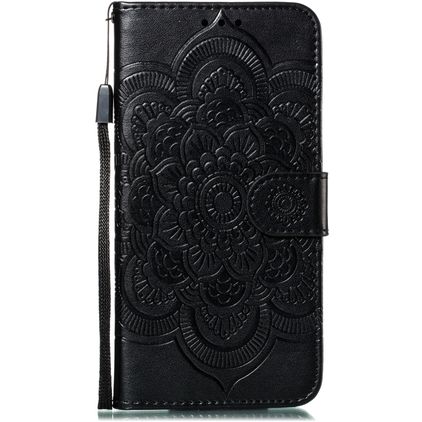 Mobigear Mandala iPhone 11 Étui Portefeuille - Noir