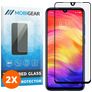 Mobigear Premium Xiaomi Redmi Note 7 Verre trempé Protection d'écran - Compatible Coque - Noir (Lot de 2)