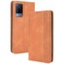 Mobigear Sensation Housse Vivo V21 Etui Porte-Monnaie - Marron