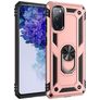 Mobigear Armor Ring Coque Samsung Galaxy S20 FE Coque arrière Rigide Anti-Chocs avec Anneau-Support - Rose doré
