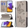 Mobigear Butterfly Samsung Galaxy A22 5G Étui Portefeuille - Gris