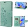 Mobigear Flowers Housse OPPO A17 Etui Porte-Monnaie - Vert