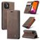 Caseme 013 Housse iPhone 12 Mini Etui Porte-Monnaie - Marron