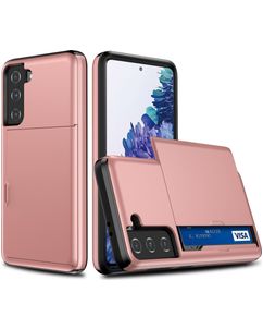 Mobigear Brushed Credit Card Slot Case Rose Gold Samsung Galaxy S21
