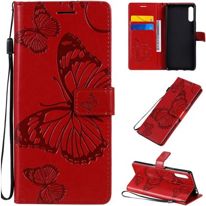 Mobigear Butterfly Sony Xperia L4 Étui Portefeuille - Rouge