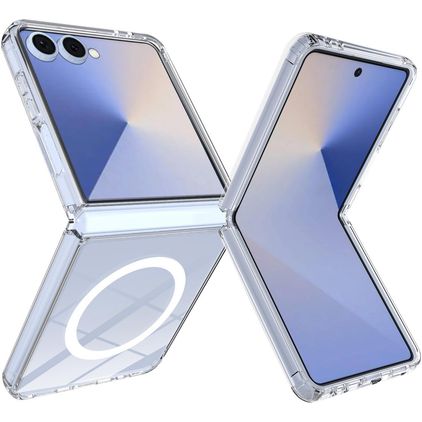 Mobigear Crystal Coque Transparente Samsung Galaxy Z Flip 8 MagSafe Coque arrière Rigide - Transparent