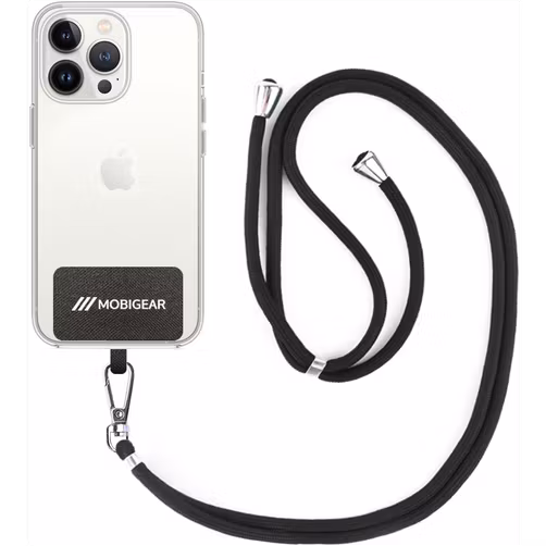 Mobigear Lanyard - Cordon de téléphone universel ajustable - Noir
