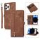 Mobigear Zipper Housse iPhone 14 Pro Etui Porte-Monnaie - Marron